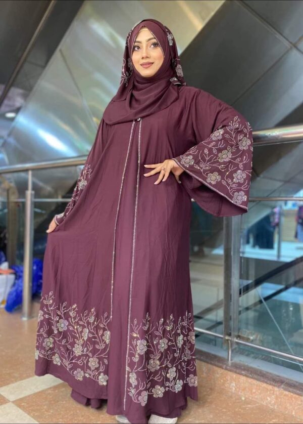 স্টাইলিশ স্টোন কটি বোরকা - Image 3